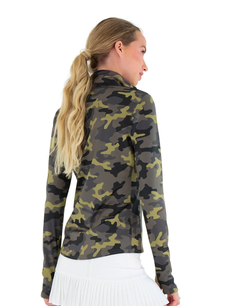 Load image into Gallery viewer, InPhorm Golf Quarter Zip Camo Womens Side View
