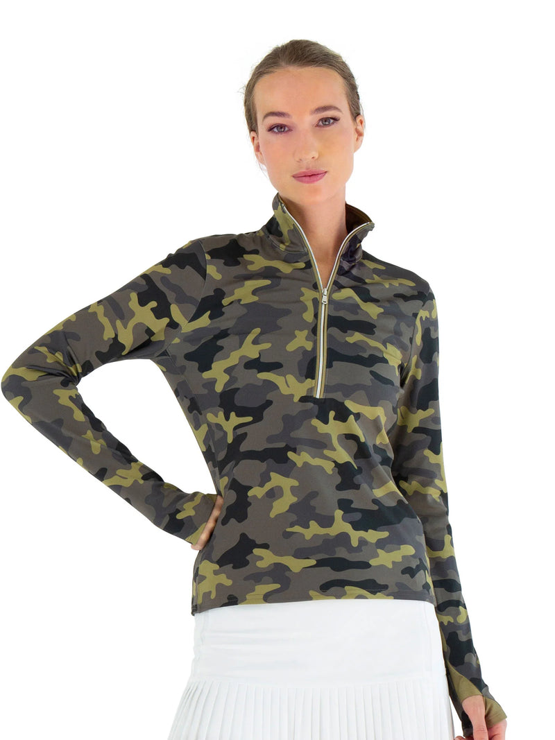 Load image into Gallery viewer, InPhorm Golf Quarter Zip Camo Womens
