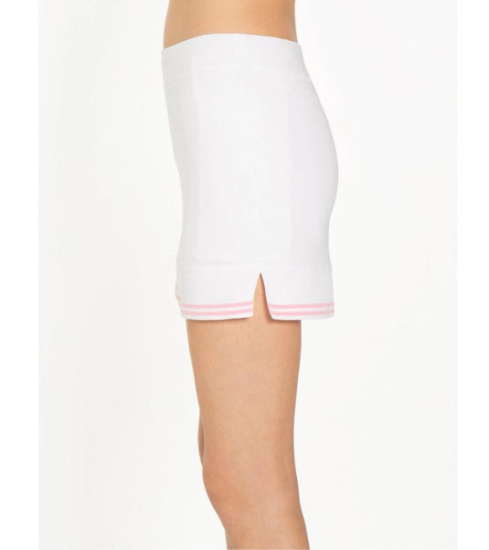 Inphorm Plumeria Straight Golf Skirt 15" White