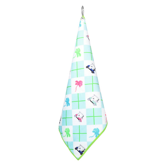 Island Green Golf towel with carabiner