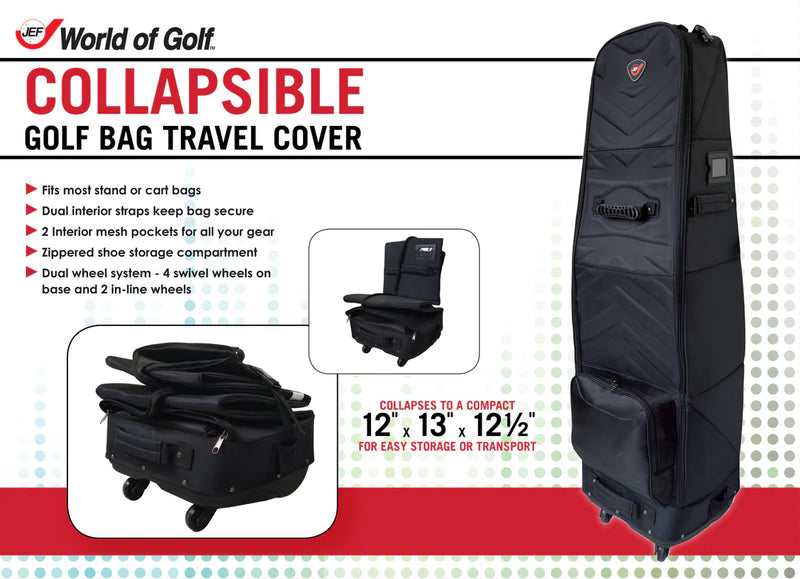 Load image into Gallery viewer, JEF World of Golf Deluxe Collapsible Golf Bag Travel Cover
