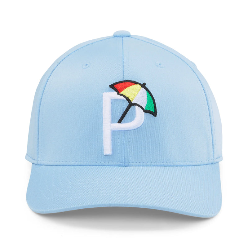 Load image into Gallery viewer, Puma P Womens Golf Hat Bright Blue Bell / White Glow
