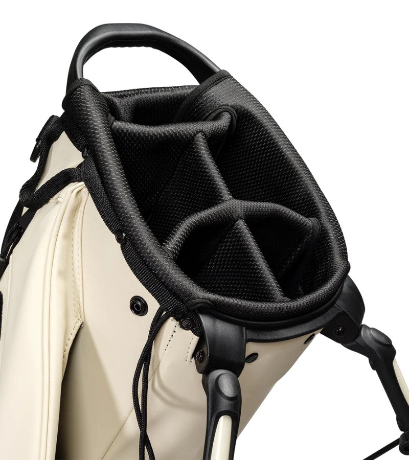 Load image into Gallery viewer, Sunday Golf Ryder Stand Bag Cream Vegan Leather Divider
