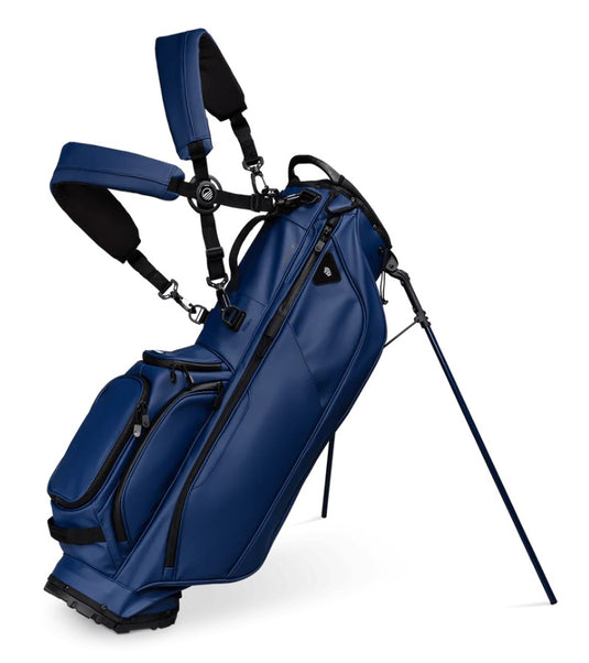 Sunday Golf Ryder Golf Stand Bag Navy Vegan Leather (Bag Height 35