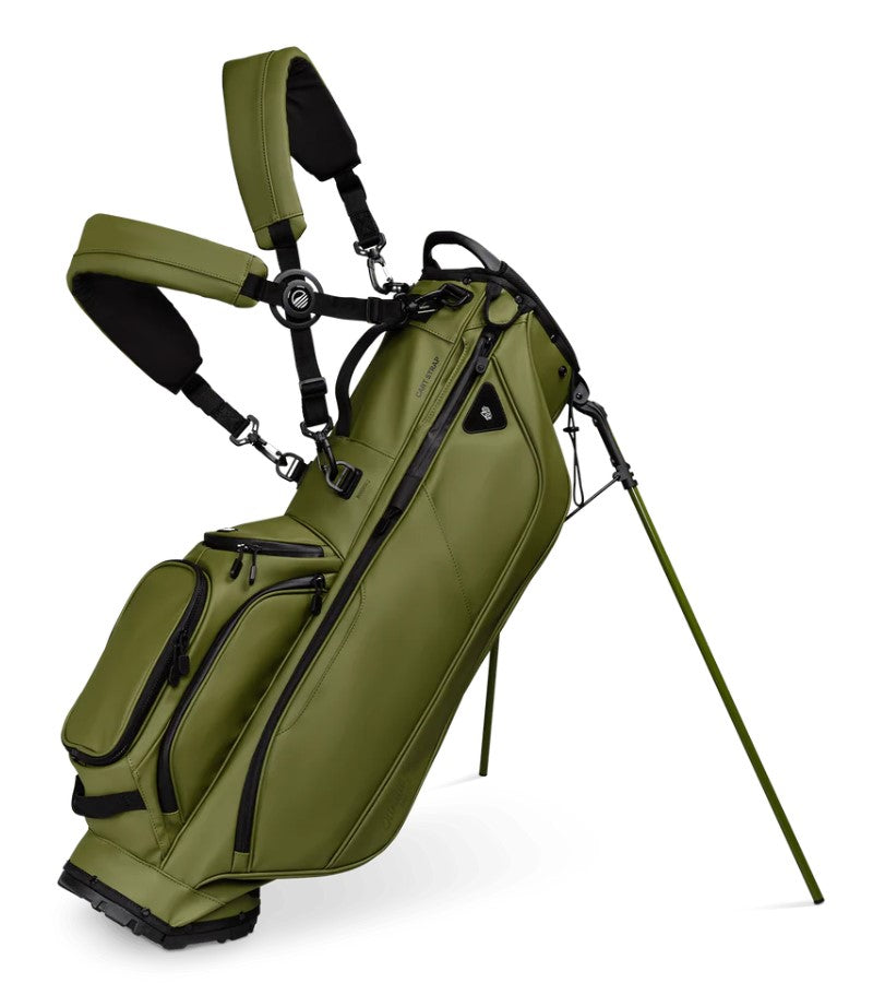 Load image into Gallery viewer, Sunday Golf Ryder Stand Bag Olive Leather
