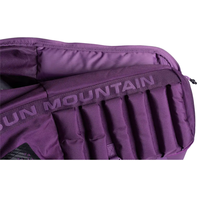 Load image into Gallery viewer, Sun Mountain Kube Golf Club Travel Cover Plum Detail
