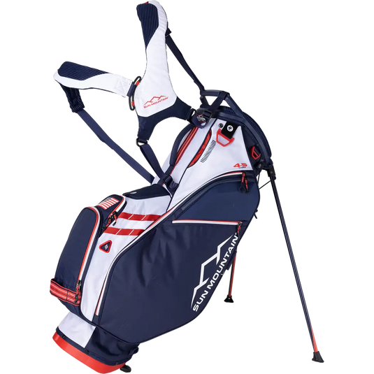 Sun Mountain 2024 4.5 LS 14-Way Stand Bag Navy/White/Red USA