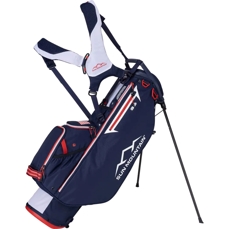 Load image into Gallery viewer, Sun Mountain 2024 3.5 LS Stand Bag Navy/White/Red USA
