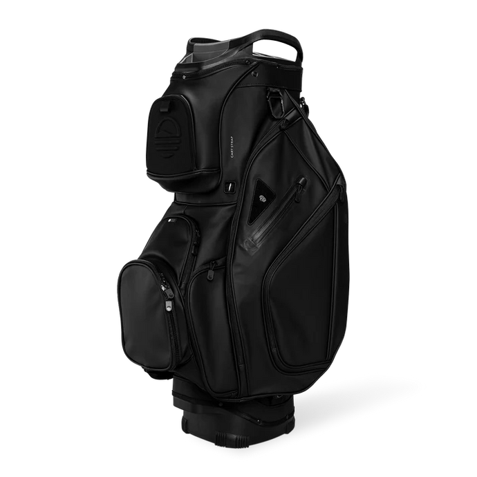 Sunday Golf Big Rig Cart Bag Black Leather (Bag Height 36
