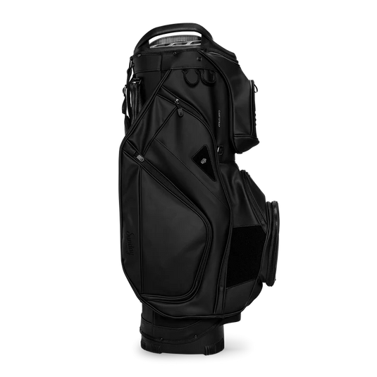Sunday Golf Big Rig Cart Bag Black Leather (Bag Height 36")