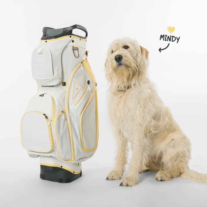 Load image into Gallery viewer, Sunday Golf Big Rig Cart Bag Mindy Lemon (Bag Height 36&quot;)

