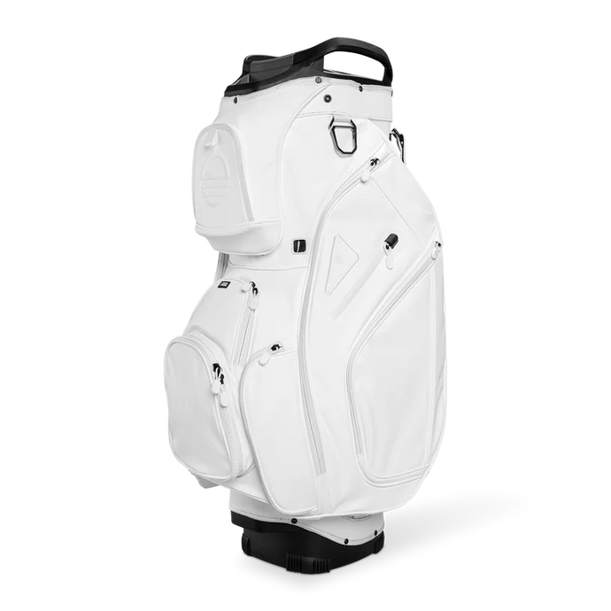 Sunday Golf Big Rig Cart Bag White Leather (Bag Height 36