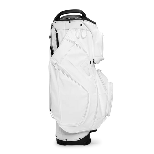 Sunday Golf Big Rig Cart Bag White Leather (Bag Height 36