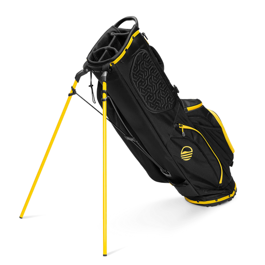 Sunday Golf Ryder 23 Golf Stand Bag Black & Yellow (Bag Height 35")