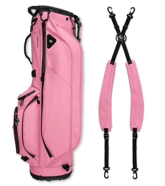 Sunday Golf Ryder Stand Bag Dusty Pink Leather Upright