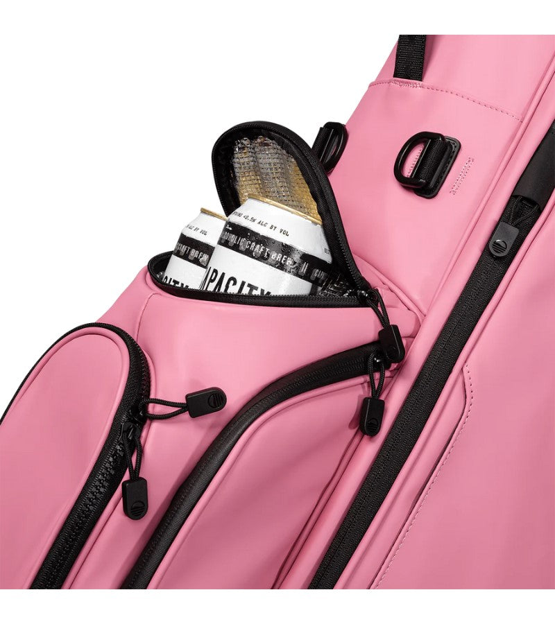 Load image into Gallery viewer, Sunday Golf Ryder Stand Bag Dusty Pink Leather Cooler
