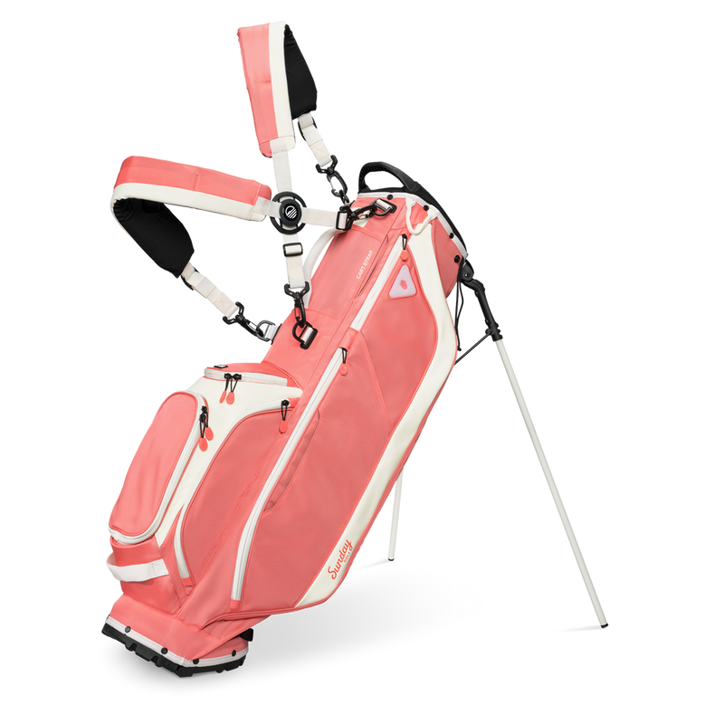 Load image into Gallery viewer, Sunday Golf Ryder 23 Golf Stand Bag Coral (Bag Height 35&quot;)
