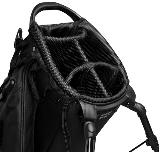Sunday Golf Ryder Stand Bag Black Water Proof (Bag Height 35")