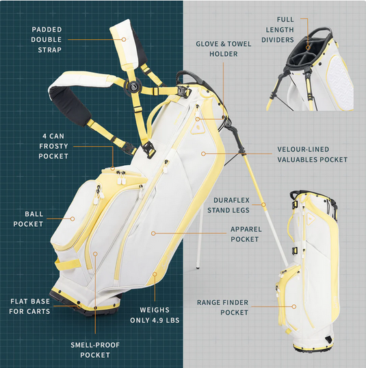 Sunday Golf Ryder Stand Bag Mindy Lemon (Bag Height 35