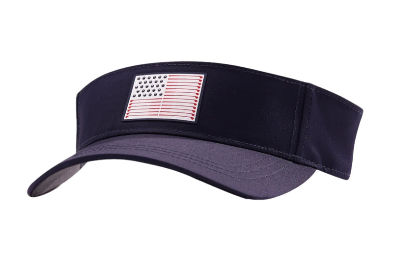 Load image into Gallery viewer, SwingJuice American Flag Golf Visor Navy
