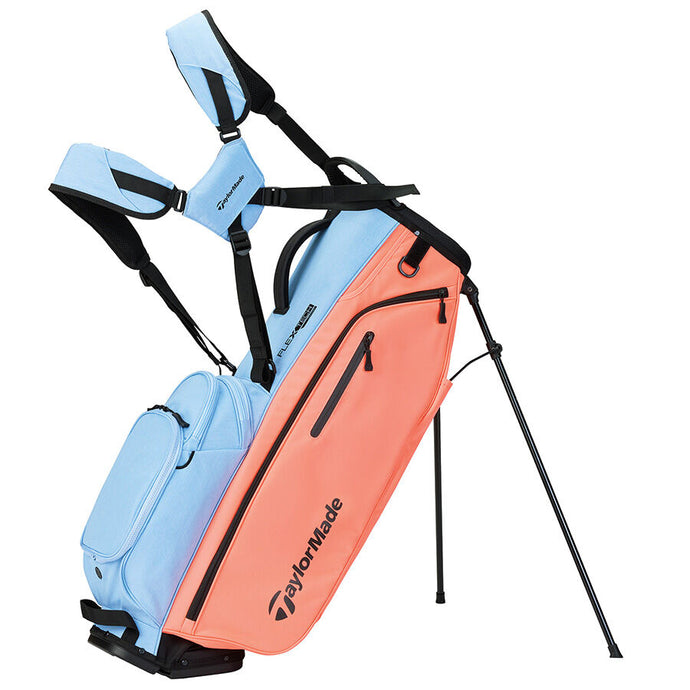 TaylorMade FlexTech Crossover Golf Stand Bag Coral/Light Blue