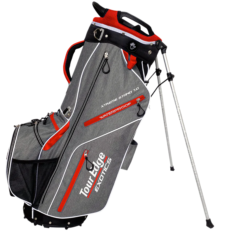 Load image into Gallery viewer, Tour Edge Exotics Xtreme 7.0 Golf Stand Bag Grey Red White
