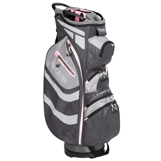 Tour Edge Hot Launch Extreme 5.0 Womens Golf Cart Bag Pink Silver