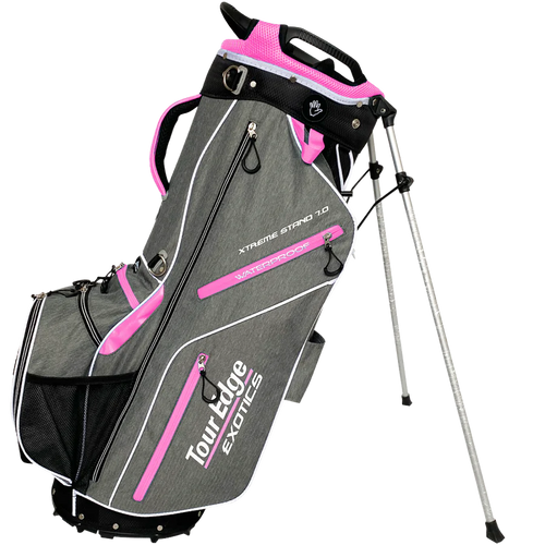 Tour Edge Exotics Xtreme 7.0 Womens Golf Stand Bag Pink Grey