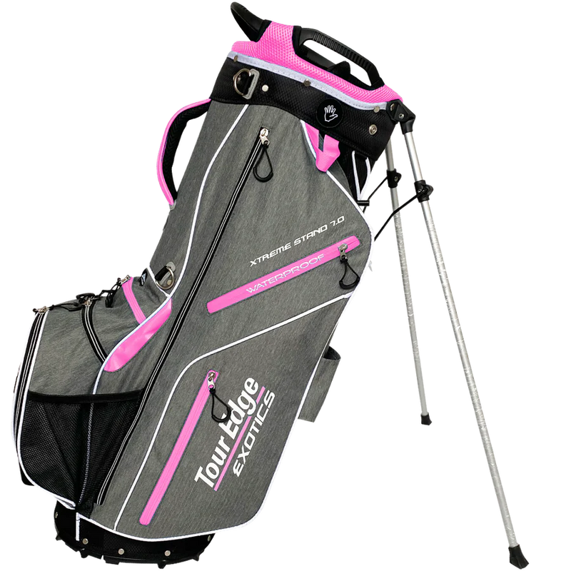 Load image into Gallery viewer, Tour Edge Exotics Xtreme 7.0 Womens Golf Stand Bag Pink Grey
