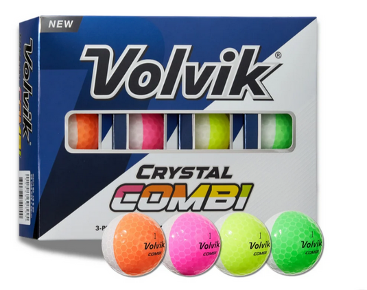 Volvik Crystal Combi Golf Balls - One Dozen