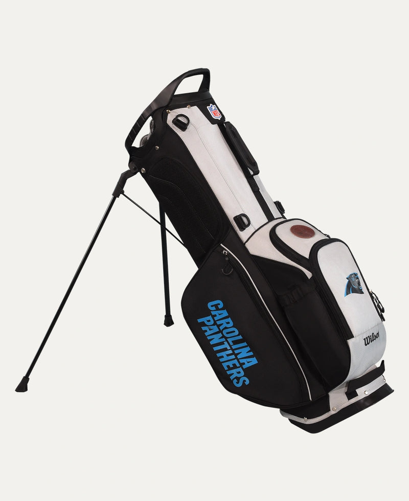 Load image into Gallery viewer, Wilson Carolina Panthers NFL Golf Bag - Stand &amp; Cart
