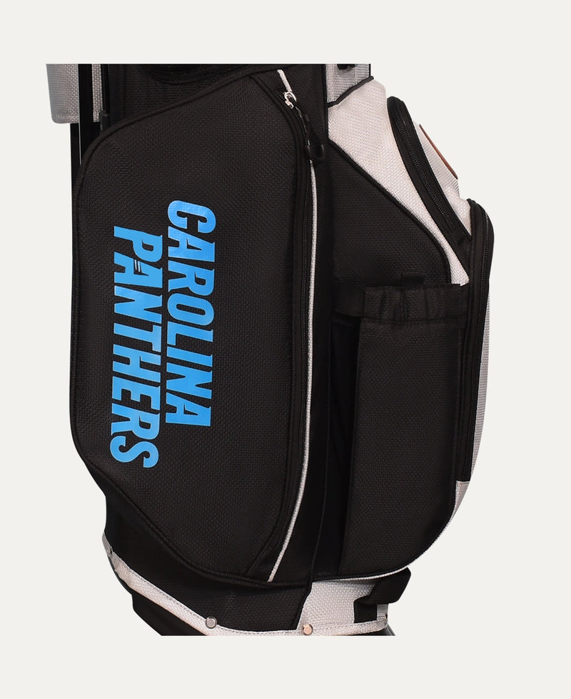 Load image into Gallery viewer, Wilson Carolina Panthers NFL Golf Bag - Stand &amp; Cart
