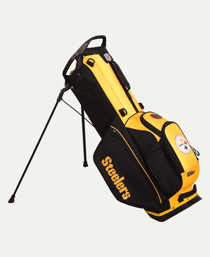 Load image into Gallery viewer, Wilson Pittsburgh Steelers NFL Golf Bags - Stand &amp; Cart
