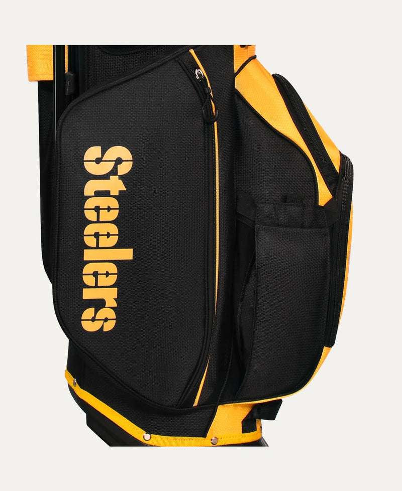 Load image into Gallery viewer, Wilson Pittsburgh Steelers NFL Golf Bags - Stand &amp; Cart
