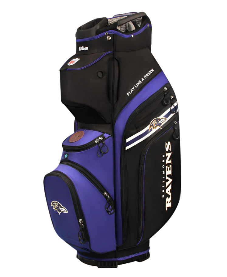 Load image into Gallery viewer, Wilson Ravens NFL Cart Golf Bag
